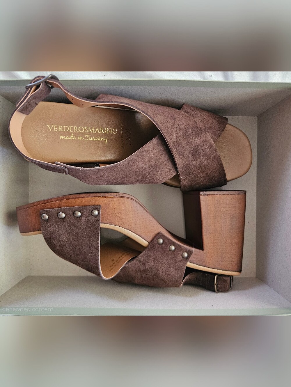 ✨ NWT In Box - Verderosmarino Made in Tuscany Platform Sandals – Size 8 ✨